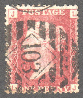 Great Britain Scott 33 Used Plate 80 - LJ - Click Image to Close